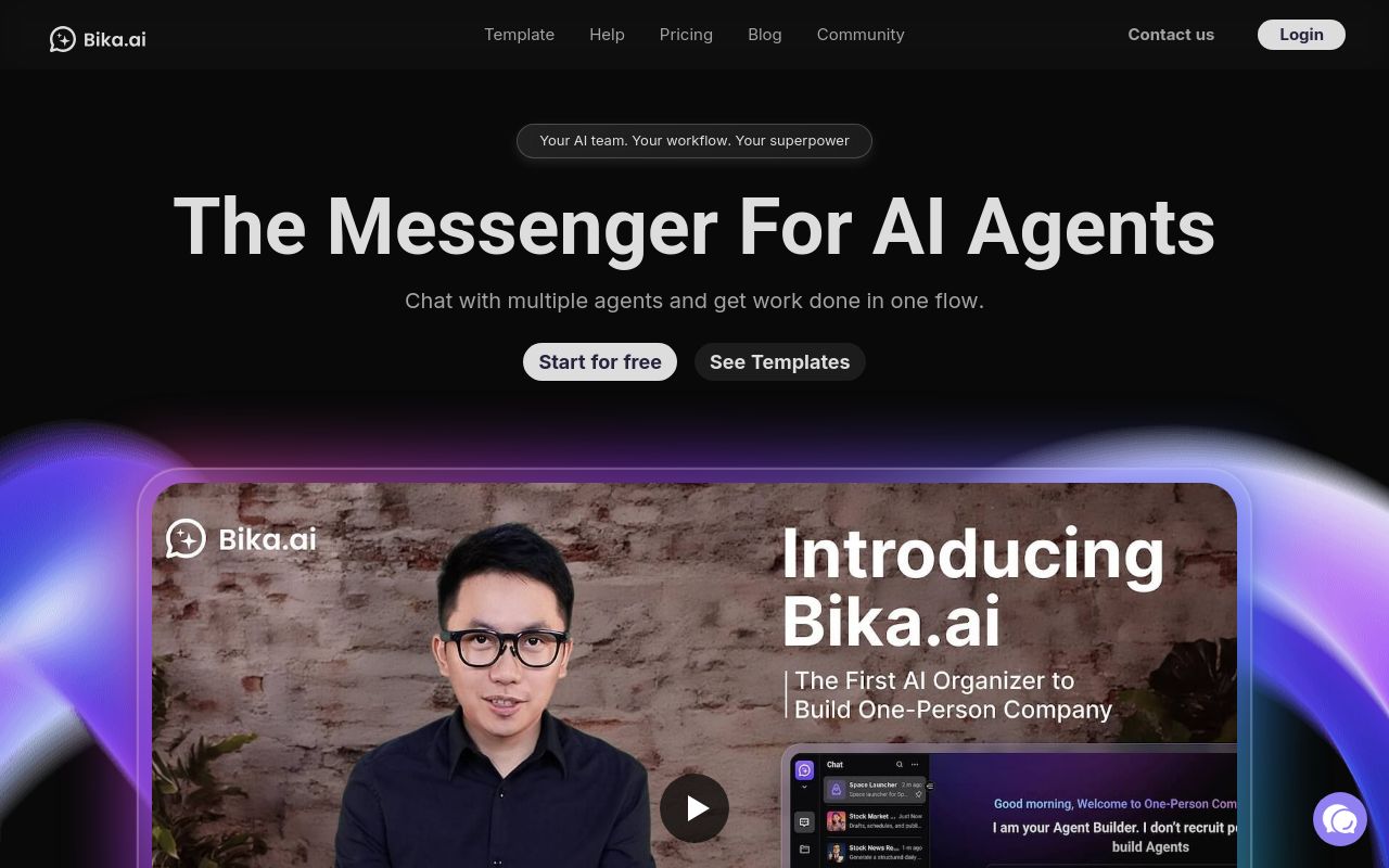 Screenshot of the Bika.ai homepage