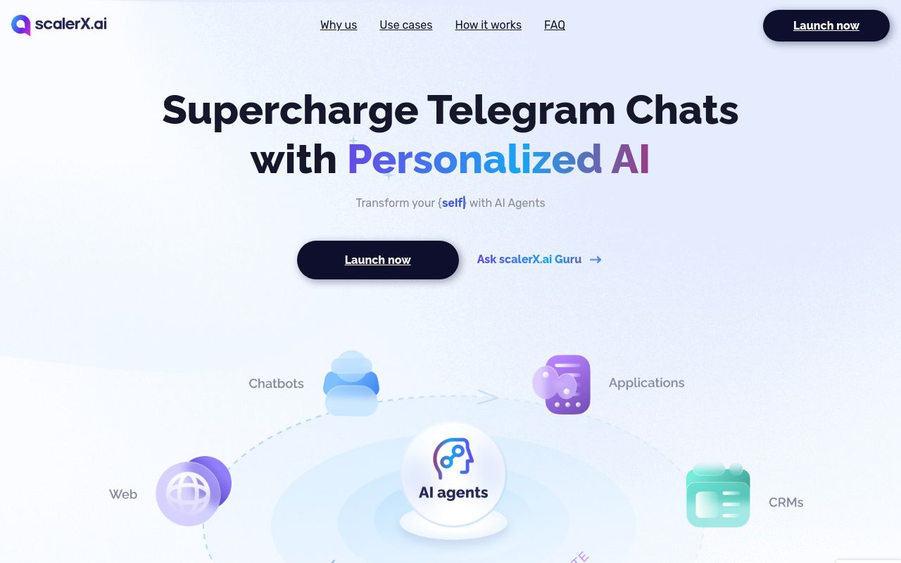 Screenshot of the scalerX.ai homepage